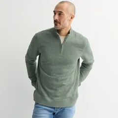 ソノマ メンズ アウター ニット・セーター ハーフジップ フリース Mensonoma Goods For Life Sweater Fleece Quarter Zipullover Mint ミンのサムネイル