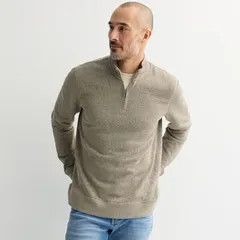 ソノマ メンズ アウター ニット・セーター ハーフジップ フリース Mensonoma Goods For Life Sweater Fleece Quarter Zipullover Light Bのサムネイル