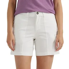 リー レディース ボトムス ハーフパンツ・ショーツ ショートパンツ Womens Lee Ultra Lux FLEX TO GO Cargo Shorts White ホワイト