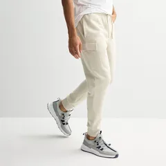 Tek Gear メンズ ボトムス カジュアルパンツ フリース Mens Tek Gear Ultra Soft Fleece Cargo Jogger Ladd Beige ベージュ