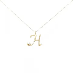 K18YG イニシャルH ダイヤモンド ネックレス 0.01CT