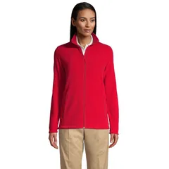 ランズエンド レディース アウター ジャケット・ブルゾン フリース Womens Lands End FullZip Long Sleeve Fleece Jacket Red レッド