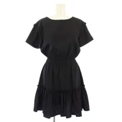 アリスオリビア alice + olivia フリルミニワンピース 半袖 チュニック 0 黒 1110321 /TK