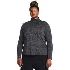 アンダーアーマー レディース アウター ジャケット・ブルゾン プラスサイズ Plusize Under Armour Tech Twist QuarterZipullover Black ブラックのサムネイル