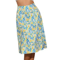 アレグラ ケー レディース ボトムスカート A ライン プリント ミディ ALLEGRA K Womens Peasant Elastic Waist ALine Leave Print Midi Skirt Summer Flower