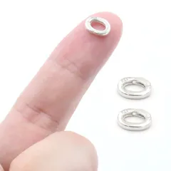 【即日発送】輪っか DIYアクセサリーパーツ オーバル型 マルカン キーホルダー接続用 金具 楕円キーリング 留め具 ネックレス 銀 シルバー シルバー925製 2個セット 丸 カラビナ