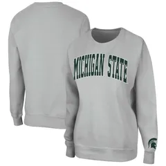 コロシアム レディース トップス Tシャツ スウェット Womens Colosseum Gray Michigan State Spartans Campanile Pullover Sweatshirt Msu Grey グレー