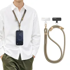 [TORRAS] 【多用途・丈夫さ】2025新開発 スマホ ストラップ ショルダー 首掛け ストラップ 長さ調節可能 タグパッチ 2枚入り ネックストラップ ショルダー スマホ iPhone 16 15 14 13 12 pro max 用 Androidri