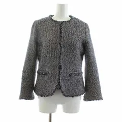 セオリー Theory CARMEL AUGITE FEMININE SLIM JKT アンサンブル ツイードジャケット ノースリーブカットソー カットオフ 2 紺 ネイビー ピンク 8108209 8104105 /KU