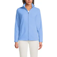 ランズエンド レディース アウター ジャケット・ブルゾン フリース Womens Lands End FullZip Fleece Jacket Clear Blue Sky ブルー