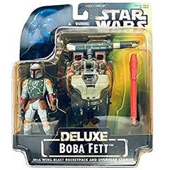 【中古】（非常に良い）スター・ウォーズ　デラックス　フィギュア　ボバ・フェット　with　ウイングブラスト　ロケットパック