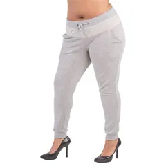 ポエティック ジャスティス レディース ボトムス カジュアルパンツ プラスサイズ パイル Poetic Justice Plusize Womens French Terry Drawstring Jogger Pants Heather Grey グレー