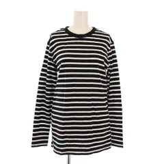 ドゥーズィエム クラス ラリュー DEUXIEME CLASSE L'ALLURE Coco Stripe T No5 Tシャツ ロンT 長袖 クルーネック ストレッチ バイカラー ボーダー柄 F 黒 ブラック 白 ホワイト
