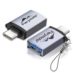 【即日発送】USB Type-C 変換アダプタ 2個セット 10Gbps 高速データ転送 3A急速充電 USB 3.2 Gen2 (メス) to USB C (オス) 変換アダプタ OTG対応 アルミ製外装 M-acBook Pro/Air Phone 17/