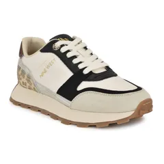 ナインウェスト レディース シューズ スニーカー レース Nine West Kalah CasualaceUp Round Toe Sneakers Ivory Black アイボリーのサムネイル