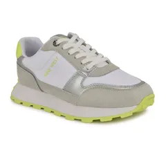 ナインウェスト レディース シューズ スニーカー レース Nine West Kalah CasualaceUp Round Toe Sneakers Light Gray Neon Yellow グのサムネイル