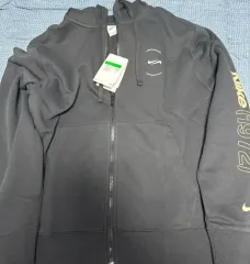 **NIKE** 春秋 フードジップアップ ブラック レギュラーサイズ XL