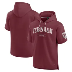 【送料無料】 ファナティクス メンズ Tシャツ トップス Mens Fanatics Maroon Texas AM Aggies Ready Short Sleeve Pullover Hoodie Tam Red