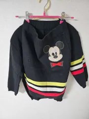 ミッキーマウス 黒色 ニット セットアップ