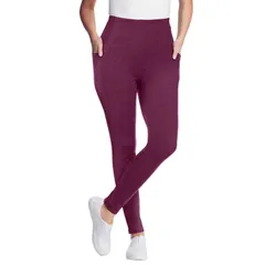 ウーマン ウィズイン レディース ボトムス カジュアルパンツ プラスサイズ トール Woman Within Womens Plusize Tall Pocket Legging Deep Claret