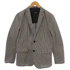 バーバリーブラックレーベル BURBERRY BLACK LABEL テーラードジャケット 背抜き シングル 2B チェック柄 M 黒 白 BMP13-212-05 /BM