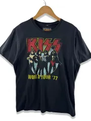 KISS World Tour '77' グラフィック バンドTシャツ 2115