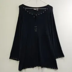 ヴィンテージ Y2K スタッズパンク グラム チュニック スリーブ M-L