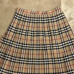 バーバリー ノヴァチェック ウール ミディ スカート