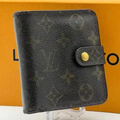 ✨美品✨ルイヴィトン モノグラム コンパクトジップ　二つ折り財布　ブラウン