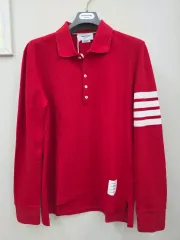トムブラウン 斜めボーダー 袖ストライプ レッド 限定モデル ポロTシャツ
