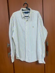 POLO ポロ ラルフローレン オックスフォード ストライプ シャツ XXLサイズ