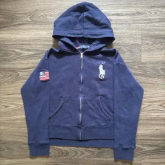 ポロラルフローレン ビックポニー 星条旗 フード ジップアップ