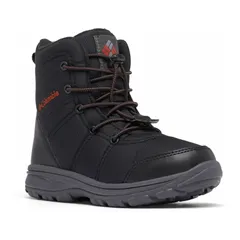 コロンビア レディース シューズ ブーツ・レインブーツ Columbia Youth Fairbanks OmniHeat Kids Waterproof Boots Black Warp Red ブラック