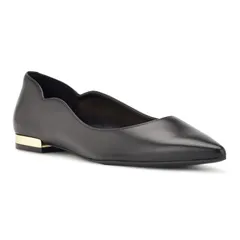 ナインウェスト レディース シューズ サンダル レザー Nine West Lovlady Womens Leather Dress Flats Black Leather ブラック