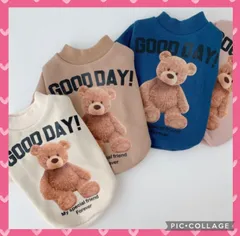 わんちゃんかわいいくまさんプリントトレーナー