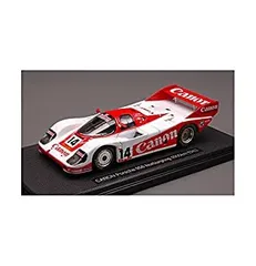 【中古】「非常に良い」エブロ 1/43 キヤノン ポルシェ 956 1983 ニュルブルクリンク 1000km ホワイト/レッド 完成品
