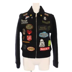 ディーゼル DIESEL ステンカラージャケット ブルゾン ワッペン S 黒 /KH