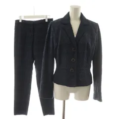 トリーバーチ TORY BURCH スーツ セットアップ テーラードジャケット パンツ スラックス ツイード 4 2 紺 ネイビー 79311-34102 79311-54104 /AN65