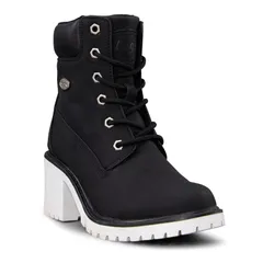 ラグズ レディース シューズ ブーツ・レインブーツ ヒール Lugz Clove Womens Heeled Combat Boots Black White ホワイト
