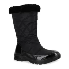 イージーストリート レディース シューズ ブーツ・レインブーツ Easy Street Easy Dry Cuddle Womens Waterproof Boots Black Patent ブラック