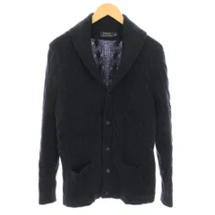 ポロ ラルフローレン POLO RALPH LAUREN ニットカーディガン ショールカラー 長袖 ケーブル編み M 紺 ネイビー 710584695002 /YT