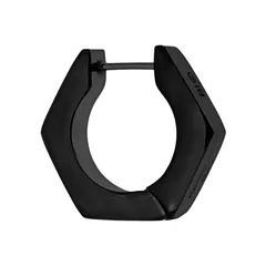 リンクス メンズ アクセサリー ピアス・イヤリング Tシャツ LYNX Black IonPlated Stainlessteel Hoop Singlearring Black ブラック