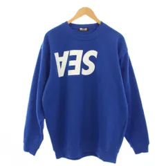 ウィンダンシー WIND AND SEA × ゴッドセレクショントリプルエックス GOD SELECTION XXX スウェット トレーナー プルオーバー 長袖 裏起毛 プリント L 青 /BM