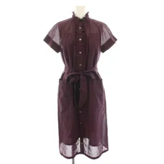 オールドイングランド OLD ENGLAND ワンピース ひざ丈 ハイネック 半袖 フリル ドット柄 インナーワンピース付き リボンベルト 34 黒 ブラック ピンク 570-53108431 /YT