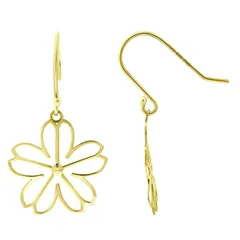 Aleure Precioso レディース アクセサリー ピアス・イヤリング Aleure Precioso Daisy Flower Drop Fishhook Earrings Gold Tone ゴールド