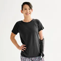 Tek Gear レディース トップス Tシャツ Womens Tek GearR Adaptive Core Raglan Tee Mineral Black ブラック