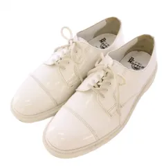 ドクターマーチン DR.MARTENS Gosha Rubchinskiy ドレスシューズ レースアップ ローカット 厚底 エナメル ワンカラー UK7 白 ホワイト /BB