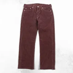 Levi's 505 ビッグE ストレート コーデュロイパンツ L ボルドー ストレッチ レザーパッチ PREMIUM 00505-2398
