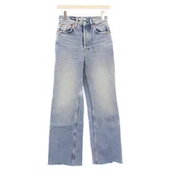 リダン RE/DONE デニムパンツ ジーンズ ボタンフライ カットオフ W24 水色 ライトブルー /BB