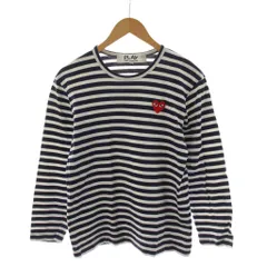 プレイコムデギャルソン PLAY COMME des GARCONS AD2014 Tシャツ カットソー 長袖 ボーダー柄 M 紺 ネイビー 白 ホワイト AZ-T010 /AN55